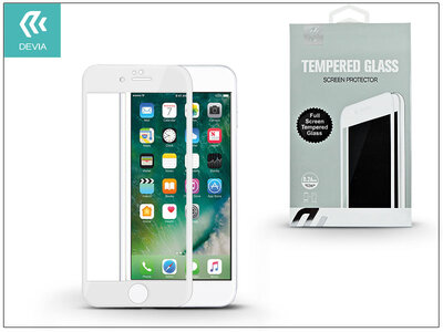 Devia Full Screen Tempered Glass Apple iPhone 7 Plus üveg képernyő- + Crystal hátlapvédő fólia (1+1 db) - Fehér