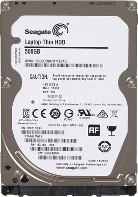 Seagate Laptop Thin HDD 7mm 500GB ST500LM021