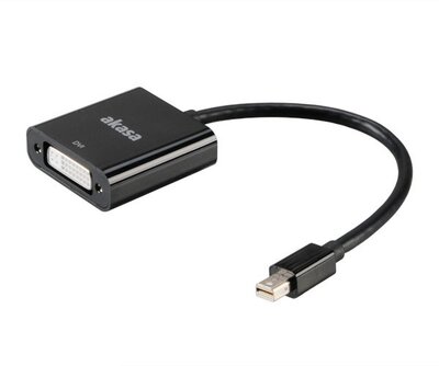 Akasa Mini Displayport - DVI adapter - Fekete (AK-CBDP08-20BK)
