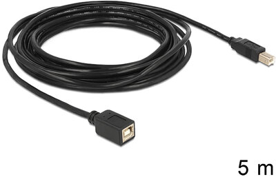 Delock USB 2.0 B apa > B anya hosszabbító kábel, 5 m