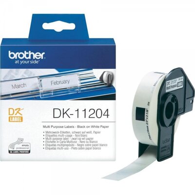 Brother Etikett címke DK11204, 400db 17mm x 54mm, öntapadós 