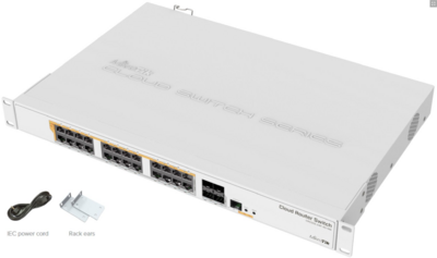 MikroTik CRS328-24P-4S+RM POE Gigabit Smart Router Switch Ezüst
