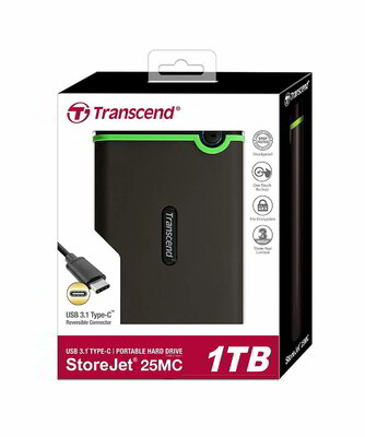 Transcend 1TB StoreJet 25MC USB 3.0 Külső HDD - Szürke/Zöld