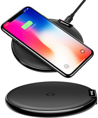 Baseus Desktop iPhone X asztali vezeték nélküli töltő Fekete