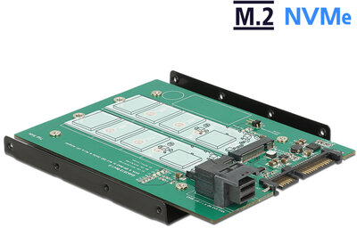 Delock 62704 SATA - 2x NVMe M.2 beépítő keret