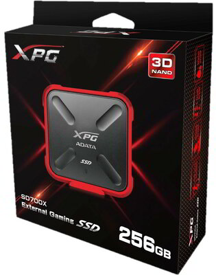 ADATA 256GB XPG SD700X Fekete/Piros USB 3.1 Külső SSD