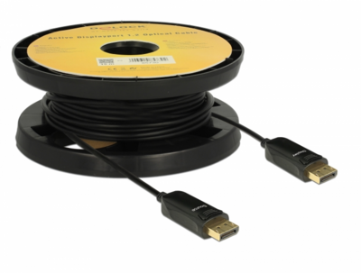 Delock 85521 DisplayPort (apa - apa) aktív hosszabbító kábel 30m - Fekete