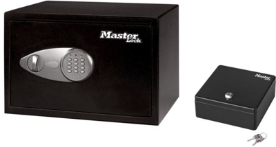 MasterLock X055ML számzáras értékszéf + kulcstartó/aprópénz tartó fekete /3ZM053_KDS/