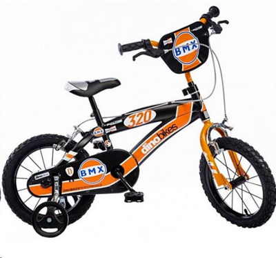 Dino Bikes BMX fekete-narancssárga kerékpár 14-es méretben /145XC-0426/