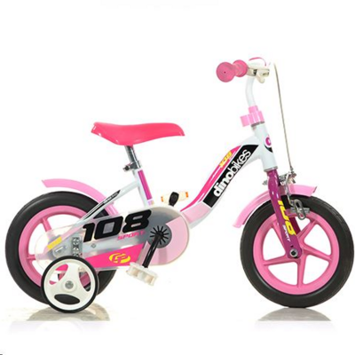 Dino Bikes Dino Sport rózsaszín-fehér kerékpár 10-es méretben /108FL-0509/