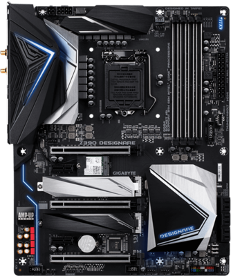 GIGABYTE Alaplap S1151 Z390 DESIGNARE INTEL Z390, ATX