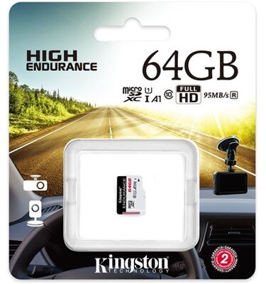 Kingston 64GB Endurance 95R Class 10 A1 UHS-1 microSDXC memóriakártya