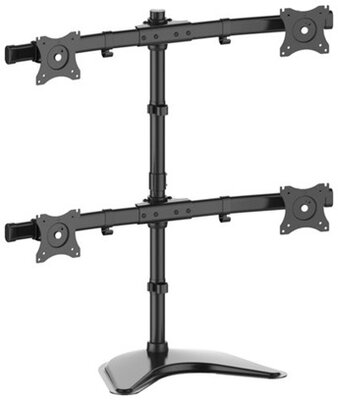 Multibrackets asztali rögzítő Deskstand Basic Quad dönthető, forgatható konzol, 15" - 27", fekete