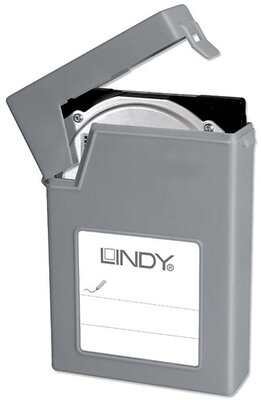 LINDY HDD Tároló doboz 3,5" por- és nedvességálló szürke