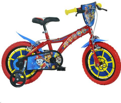 Dino Bikes Mancs Őrjárat piros-kék kerékpár 14-es méretben /614-PW/