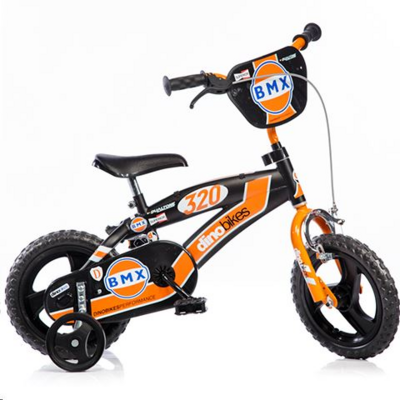 Dino Bikes BMX fekete-narancs kerékpár 12-es méretben /125XL-0426/