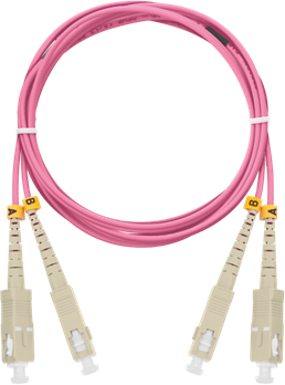 NIKOMAX optikai patch kábel SC-SC, MM 50/125, duplex, 3m ,magenta