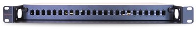 NIKOMAX Optikai patch panel LC duplex SM/MM,48 portos ÜRES, kihúzható tálcával, ,fekete