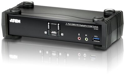 ATEN KVM Switch 2PC USB DisplayPort 4K +Audio CS1922