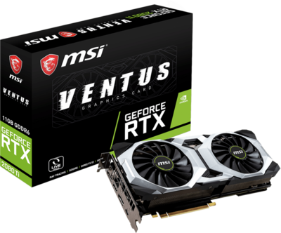 MSI GeForce RTX 2080 Ti VENTUS 11G, 11GB GDDR6, 3xDP+HDMI+USB-C