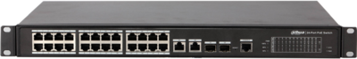 Dahua PFS4226-24ET-360 24x 10/100(HighPoE(1,2)/PoE/PoE+ 360W)+2x gigabit/SFP combo uplink menedzselhető PoE switch