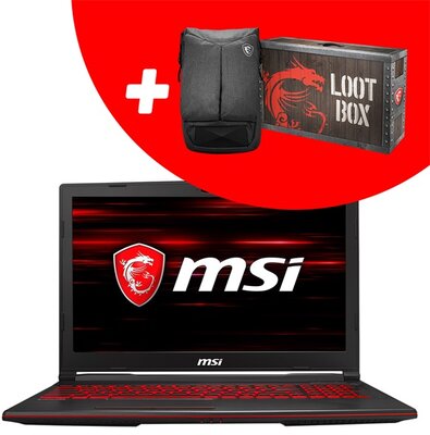 MSI GL63 8SD, 15,6" FHD, Intel Core i7-8750H, 8GB, 1TB HDD, GTX 1660Ti-6, Dos, Black