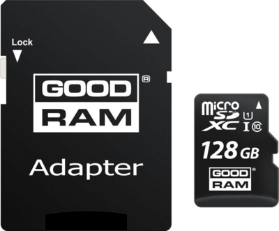 GOODRAM 128GB SD micro (SDXC Class 10 UHS-I) (M1AA-1280R12) memória kártya adapterrel