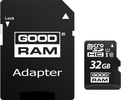 GOODRAM 32GB SD micro (SDHC Class 10 UHS-I) (M1AA-0320R12) memória kártya adapterrel