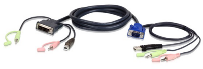 ATEN KVM Kábel USB VGA-DVI-I Audio 1.8m 2L-7DX2U