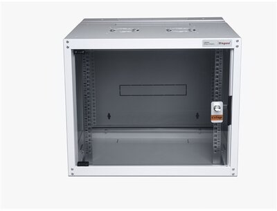 Legrand Rackszekrény - 19" különálló kivitel (9U, 600x600x495, szürke,egyrekeszes, üvegajtós, készre szerelt, max.65 kg)