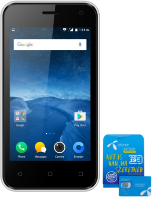 Navon Pure Micro mobiltelefon fehér + Telenor Expressz SIM kártya