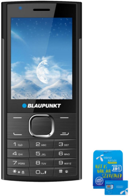 Blaupunkt FL 01 mobiltelefon fekete + Telenor Expressz SIM kártya