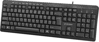Gembird compact multimedia keyboard KB-UM-106, USB, RU layout, black