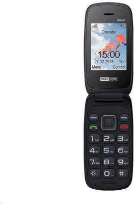 Maxcom MM817CZ mobiltelefon időseknek extra nagy gombokkal fekete