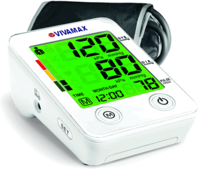 Vivamax GYV9A színes kijelzős felkaros vérnyomásmérő ajándék adapterrel