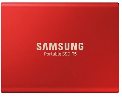 SAMSUNG Portable SSD USB3.1 1TB Solid State Disk, T5, Metál piros