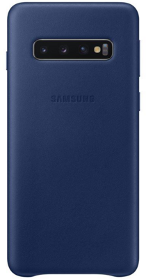 Samsung Leather Cover Galaxy S10 bőrtok tengerészkék /EF-VG973LNEGWW/