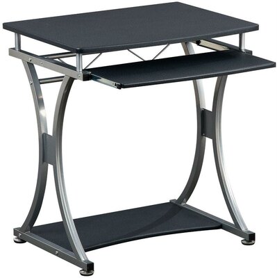 Techly Számítógép asztal Compact 700x550 billentyűzet polccal , sötét grafit