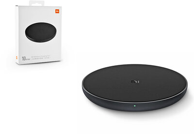 Xiaomi gyári Qi univerzális vezeték nélküli töltő állomás - 10W - Xiaomi Mi Wireless Charging Pad - black - Qi szabványos