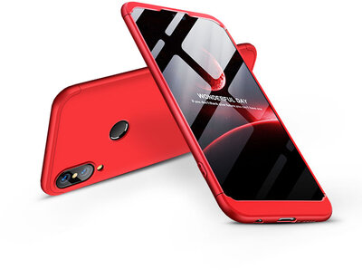 Huawei P20 Lite hátlap  - GKK 360 Full Protection 3in1 - piros