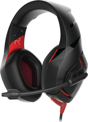 Rampage Fejhallgató - RM-K7 MAGNIFIC (7.1, mikrofon, USB, hangerőszabályzó, nagy-párnás, 2m kábel, fekete-piros)