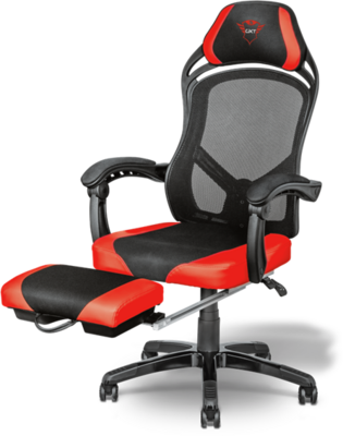 Trust Gamer szék - GXT 706 Rona (fém váz; hálós hátrész; állítható magasság; párnázott kartámasz; PU+szövet; max.120kg)