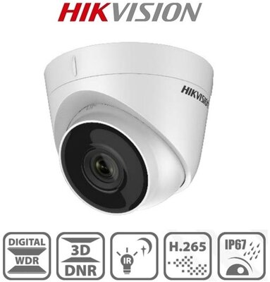 Hikvision IP turretkamera - DS-2CD1343G0-I (4MP, 2,8mm, kültéri, H265+, IP67, IR30m, ICR, DWDR, 3DNR, PoE)