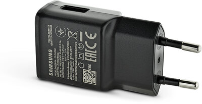 Samsung gyári USB hálózati töltő adapter - 5V/2A - EP-TA200EBE black - Adaptive Fast Charging (ECO csomagolás)