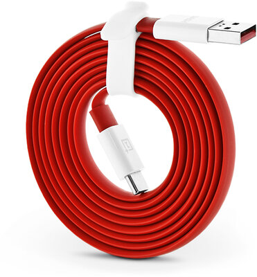 USB - USB Type-C gyári adat- és töltőkábel 150 cm-es vezetékkel - OnePlus Fast Charge D401 - red (ECO csomagolás)