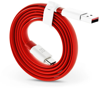USB - USB Type-C gyári adat- és töltőkábel 100 cm-es vezetékkel - OnePlus Fast Charge D201 - red (ECO csomagolás)