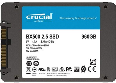 Crucial BX500 960GB SATA3 2,5" SSD