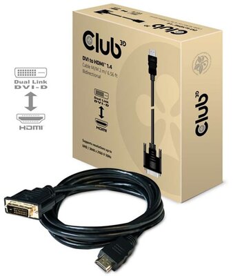 Club 3D DVI to HDMI 1.4 kábel M/M - 2m Bidirectional