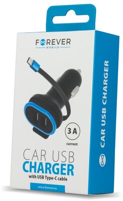 Forever car charger for iPhone 8-PIN 2,1A M-01 black