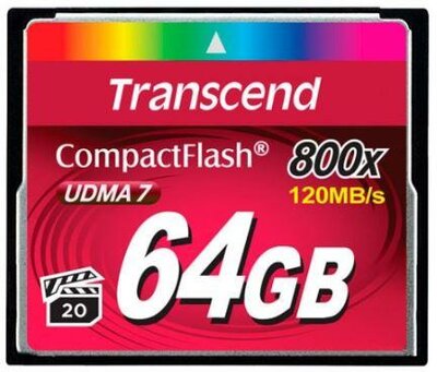 Transcend memory card 64GB Compact Flash 800x